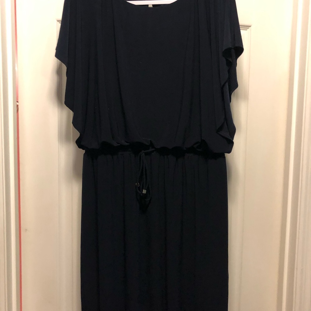 Navy blue soft casual dress